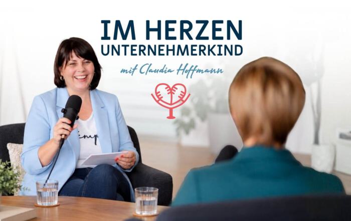 Meike spricht als Partnerin von einem Unternehmerkind im Podcast im Herzen Unternehmrkind
